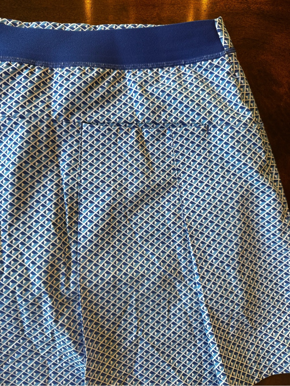 RLX Ralph Lauren Women’s Pleated Back Golf Skort Geo Abstract Multi Blue Size M - Picture 5 of 10